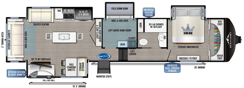 2023 EAST TO WEST RV TANDARA 386MB-OK